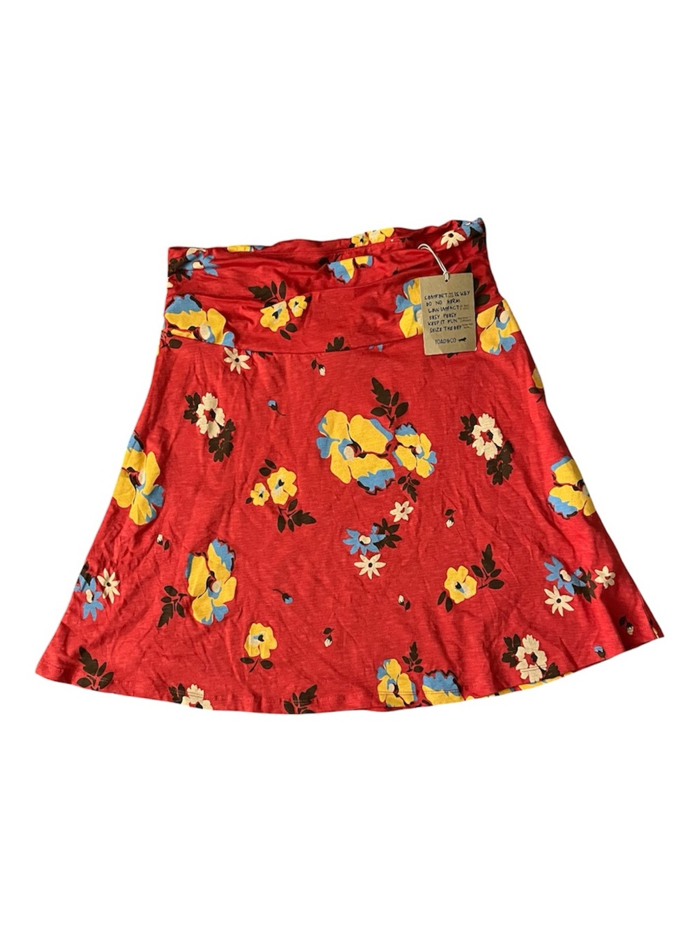 Toad & Co Chaka Skirt Winterberry Floral Print Organic Cotton
